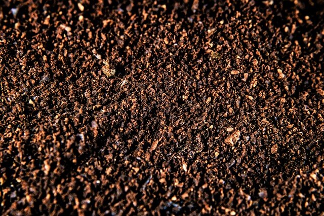 A picture of coffee grounds, which are now being used to help create bio-fuel.